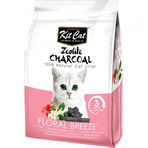 Kit Cat Zeolite Charcoal Cat Litter - Floral Breeze 4kg
